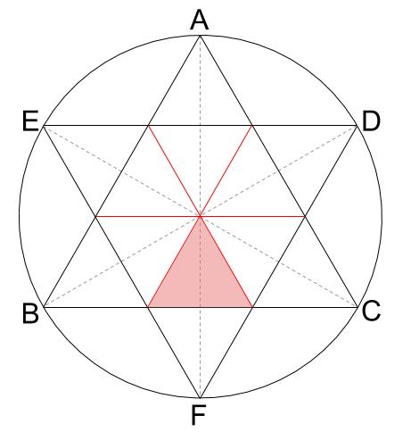 中学受験算数カンガループリント 正三角形と重心030-2